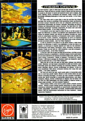 Two Tribes - Populous II (Europe) box cover back